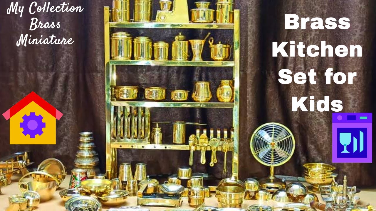 Brass miniature kitchen set... Latest model YouTube