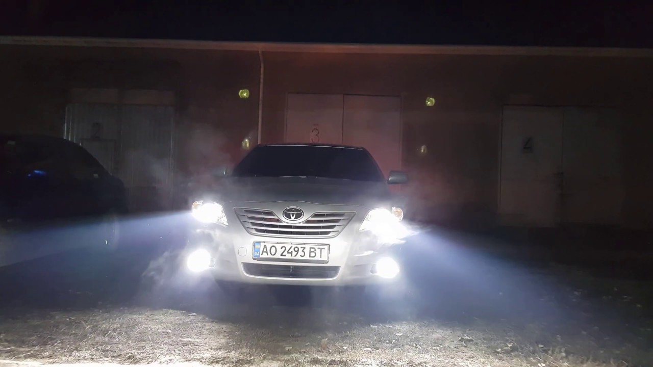 Замена линз камри 40 - YouTube