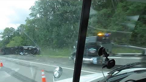 Flipped Over Semi Accident