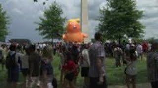 Trump protesters, supporters mark July 4 in DC