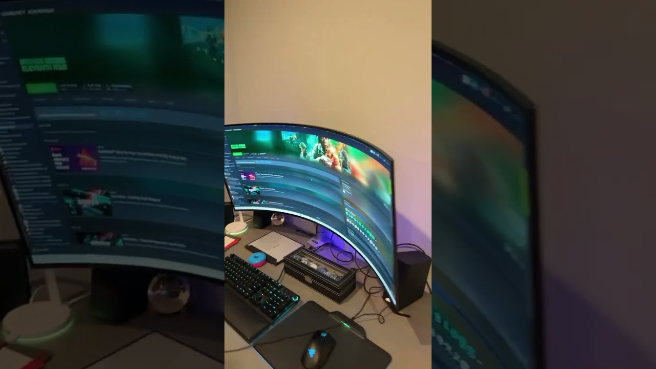 The Most Curved Gaming Monitor In World 45 Shorts
