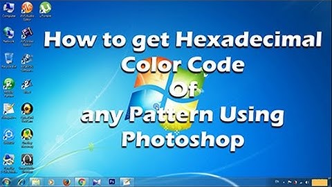 How to get Hexadecimal Color Code of any Pattern or Picture using Photoshop