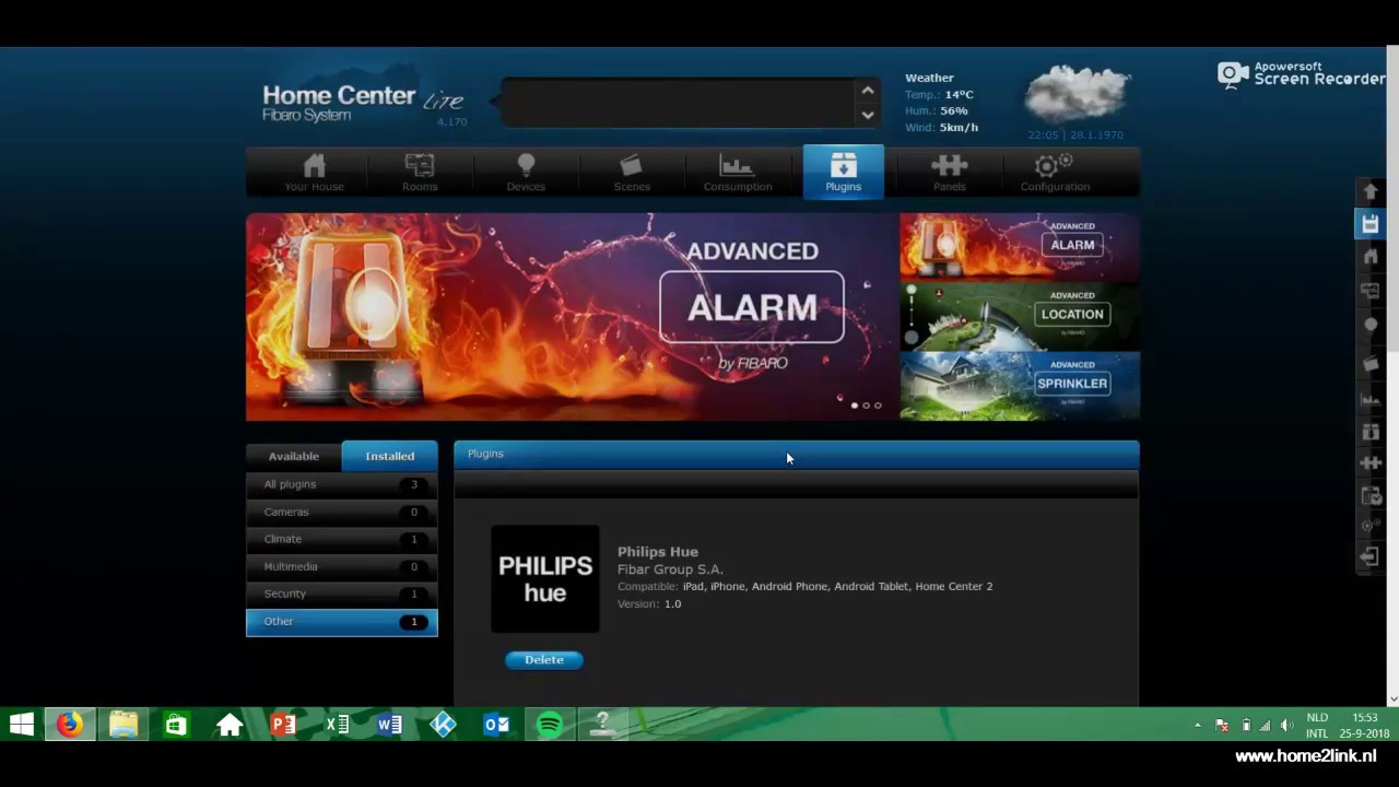 fibaro home center philips hue