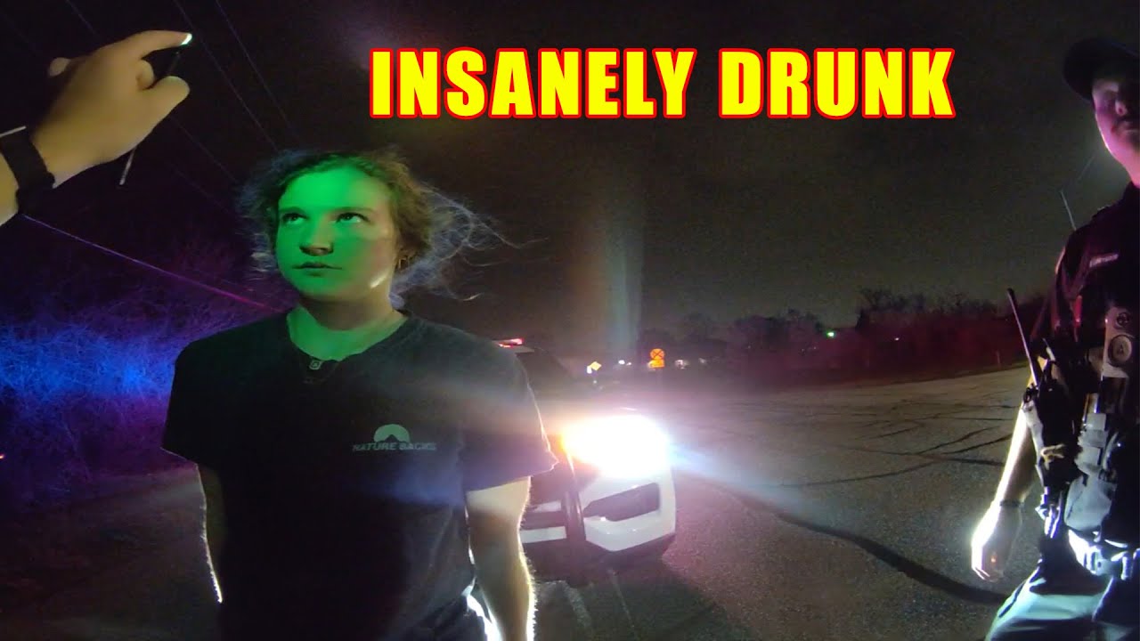 Dry Heaving Drunk Woman Crashes Car in the Woods - YouTube