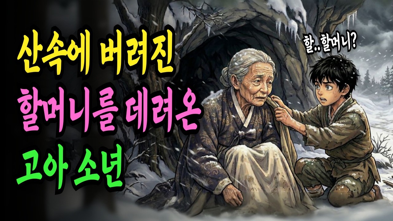 눈오는 산 속에 버려진 할머니를 구한 고아소년, 할머니의 정체는?! | 야담 옛날이야기 오디오북 수면동화 전설 민담