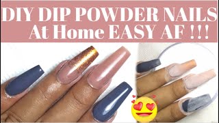 DIY DIP POWDER nails At home 😍😱 EASY dip powder Nails😍||•MADAM GLAM•||