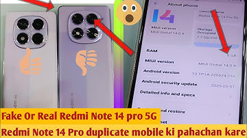 Fake Or Real Redmi Note 14 Pro 5G Phone|| Redmi Note 14 Pro 5G Duplicate Mobile|
