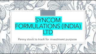 Syncom Formulations - Penny Stocks To Buy Today