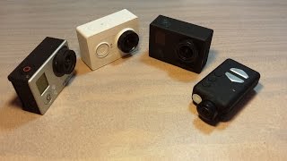 Hawkeye Firefly 4k vs Xiaomi yi vs Mobius C2 HD vs  GoPro Hero 3 Silver