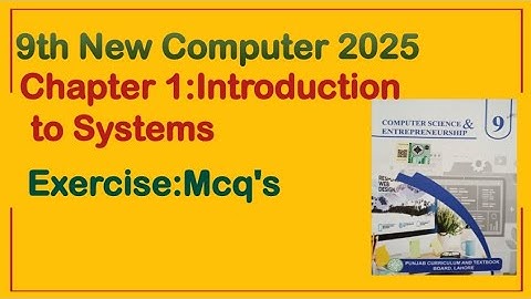 9Th Class Computer New Book 2025 || Chapter 1,Exercise Solution || Punjab Board 9th new computer