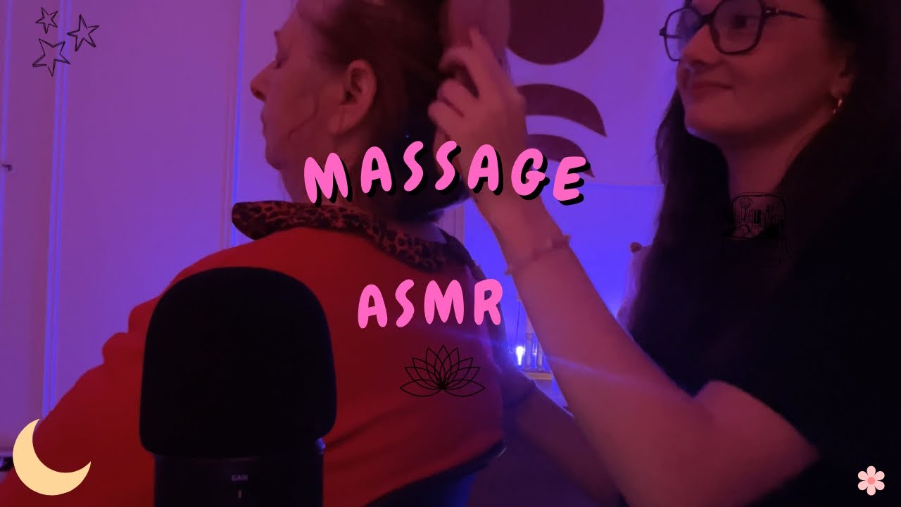 ASMR ~ Massage tête & dos sur ma maman 💆‍♀️🌸🌙
