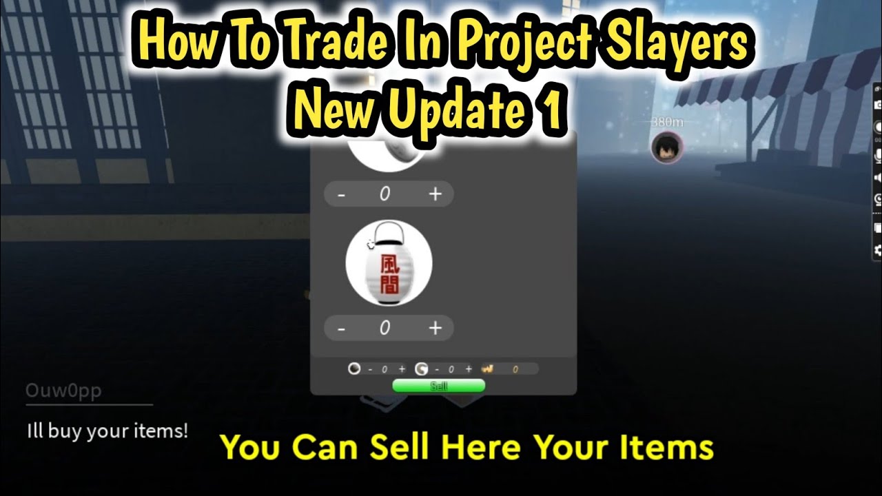 You can now sell items in project slayer! Also heres a racereset code