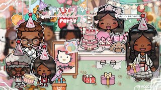 Abby’s *AESTHETIC* 14th birthday party!🍵🎂🎀| *VOICED*🔊| Toca Life World 🌎 | It’s Me Annie 🧁🎀