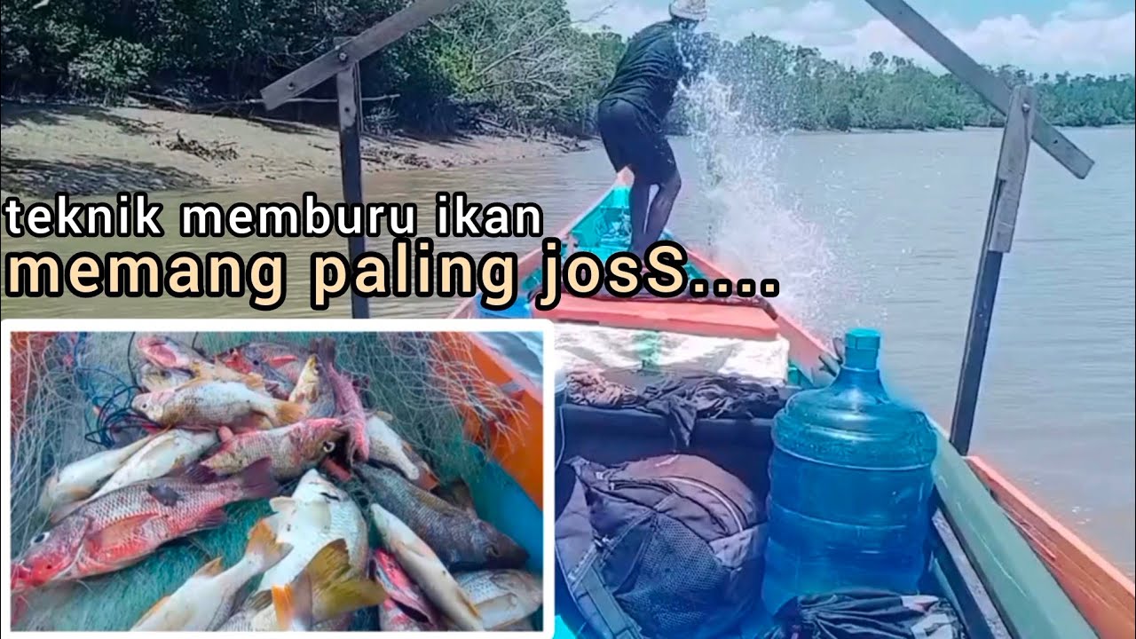 JARING IKAN KAKAP DENGAN METODE MEMBURU,auto dapat banyak🤯