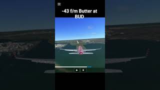 Butter at BUD! #aviation #plane #landing #rfs #ryanair #butterlanding #smoothlanding #crosswind