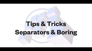 Separators & Boring