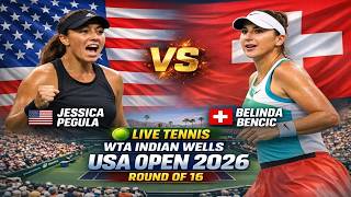 Jessica Pegula vs Belinda Bencic 🎾LIVE TENNIS WTA INDIAN WELLS USA OPEN 2026 | Round Of 16 Update