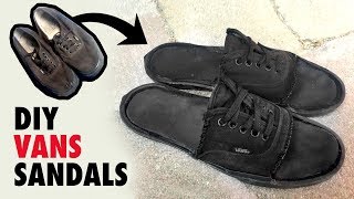 Vans Sandals - DIY - Shoe to Sandal Tutorial
