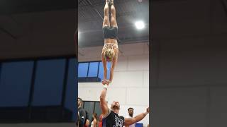 She is so STRONG💪🔥 #cheer #cheerleader #weber #stunt #shorts