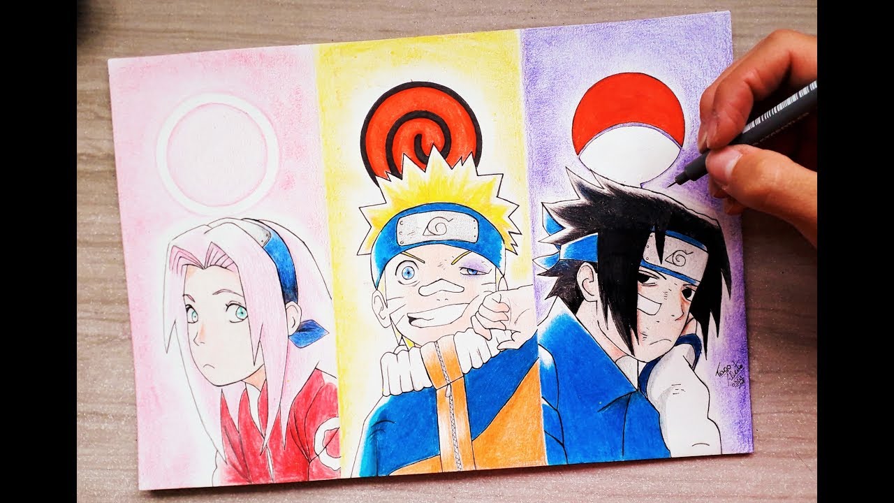 Sakura-Sasuke-Naruto  Naruto e sasuke desenho, Naruto and sasuke, Naruto