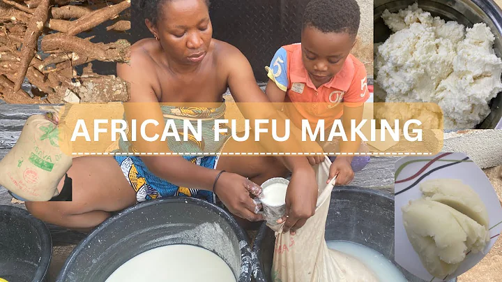 VILLAGE FOOD IN WEST AFRICA ! HOW TO MAKE FUFU FROM SCRATCH THE AFRICA STYLE