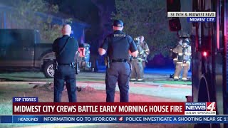 Crews battle early morning house fire