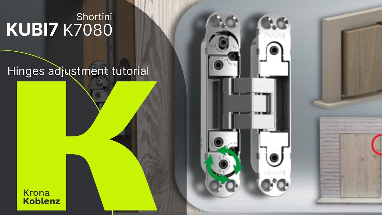 KUBI7 K7080 | Concealed door hinge up to 100 kg | Krona Koblenz