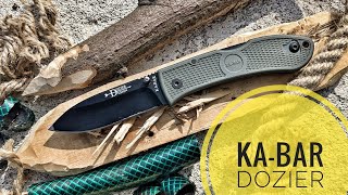 нож Ka-Bar Dozier Folding Hunter тест / testing