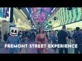 Las Vegas Downtown Fremont Street - walk at night summer ...