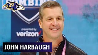 Coach Harbaugh on Lamar Jackson's Development \& Combine Talent | Baltimore Ravens