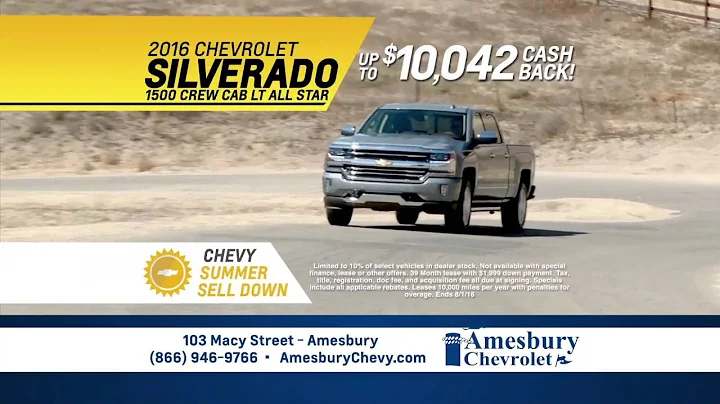 Chevy Summer Sell Down at Amesbury Chevrolet