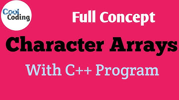 Character Arrays | All about Character Array | Full Concept | @Ultimatestudy