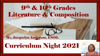 Ms. Anderson, ESOL/English - Curriculum Night 2021