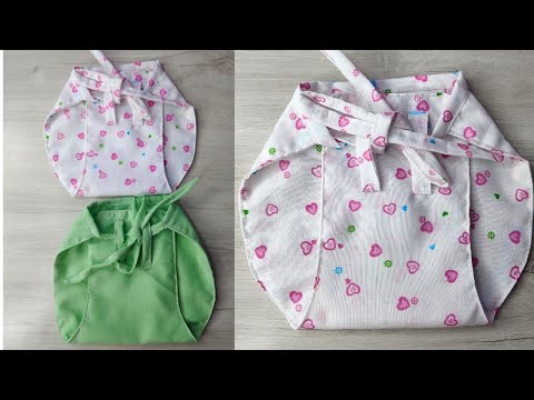 Baby nappy/ new born baby diaper cutting and stitching/nappy tutorial