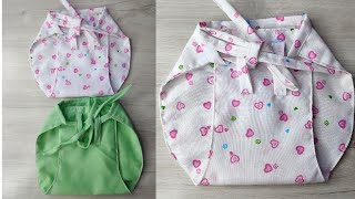 Baby nappy/ new born baby diaper cutting and stitching/nappy tutorial