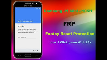 Samsung J1 Mini J105H Frp Reset Just one Click With Z3x