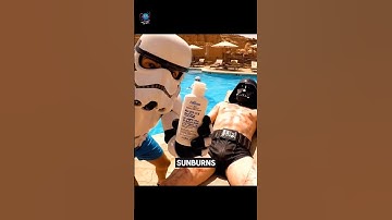 Stormtrooper Vlog [CC] - I Gave Lord Vader the Wrong Sunscreen 😂☀️#stormtrooper #starwars #shorts