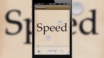 Speed Reader Demo Video