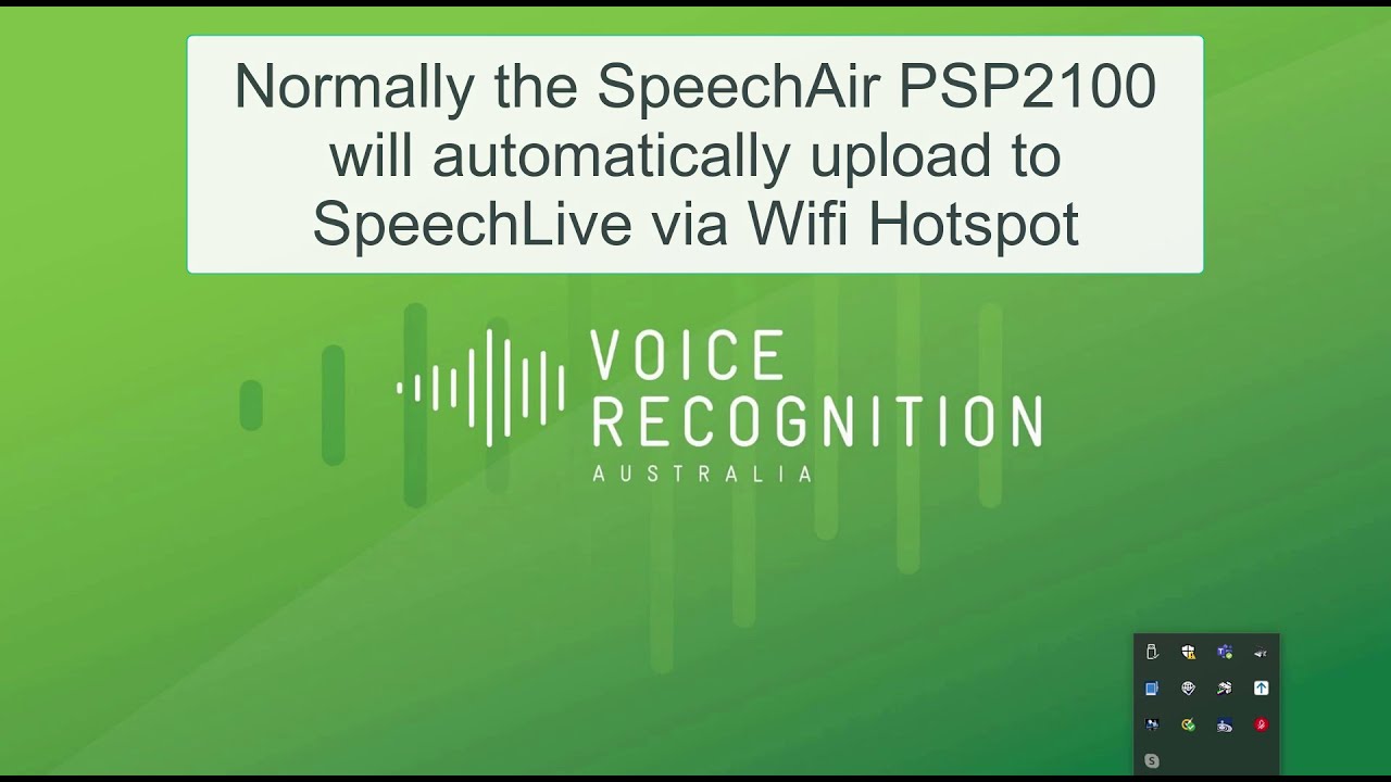 How to upload from the Philips SpeechAir (PSP2100) to SpeechLive via USB cable or Dock
