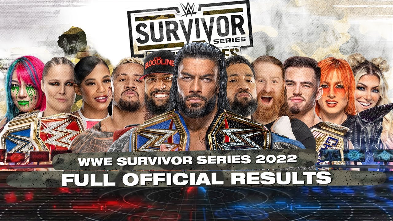 Full WWE Survivor Series 2022 Results YouTube