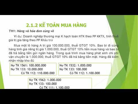 Video Chương 2 Phần 1 Kế toán mua hàng DNTM nội địa - YouTube