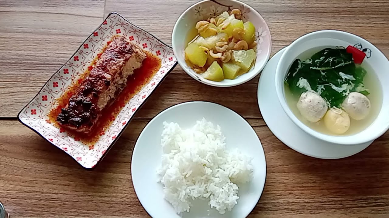 Electric Lunch Box Recipe Salmon with black bean garlic sauce and hairy melon with dried