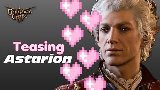 Teasing Astarion at camp in Baldur’s Gate 3