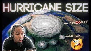 Hurricane Size Comparison | 3D | Reaction