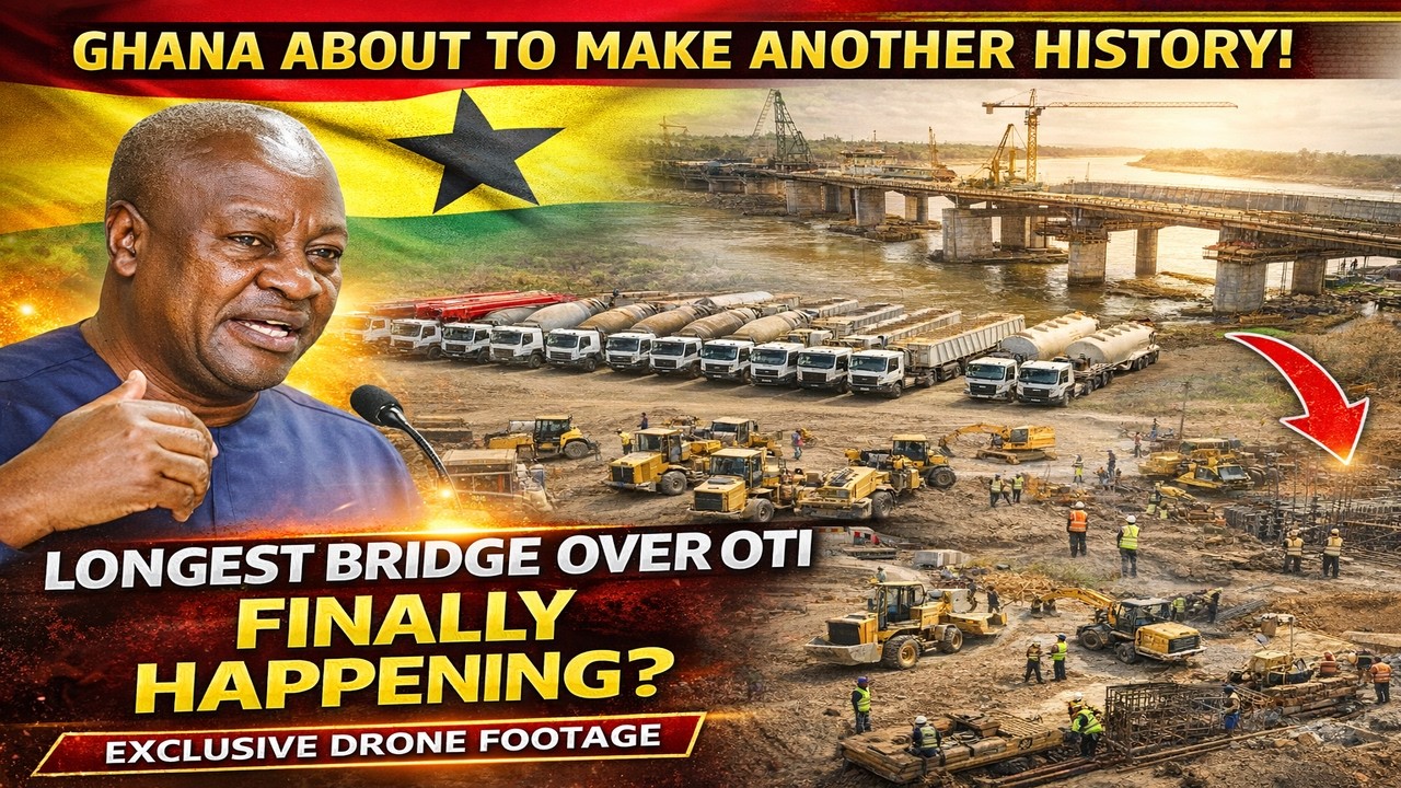 FULL Site Tour of GHANA Mega DAMBAI BRIDGE Project | Drone Footage