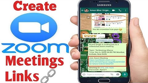 How To Create And Share Zoom App Meeting Link On WhatsApp In Mobile