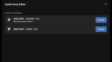 How to install archived unity versions through unity hub on mac