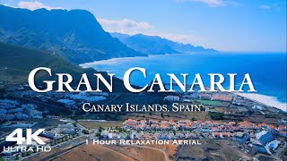 GRAN CANARIA 4K 🇪🇸 1 Hour Scenic Nature Relaxation Aerial Drone Film