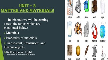 4TH STD SCIENCE MATTER AND MATERIALS | SLN MATRICULATION SCHOOL