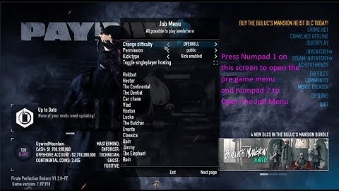 How to install a payday 2 mod menu (EASY) !! Working 2022